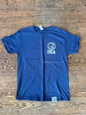 Hanes Blue Short-Sleeve DEA Logo Tee
